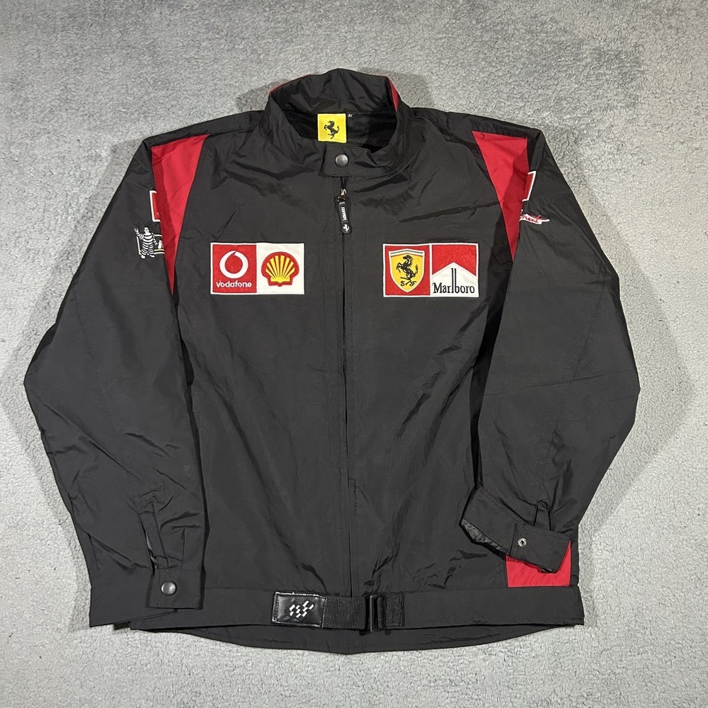 Vintage Retro Ferrari Marlboro Vodafone Racing F1 Jacket Size XL #3219